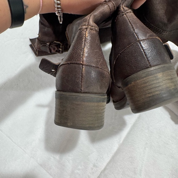 Brown Over the Knee Leather Boots - Picture 4 of 8